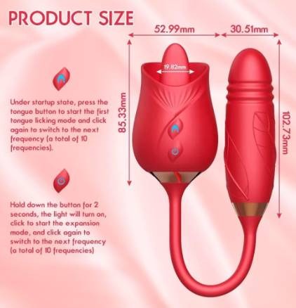 BloomPulse™ Dual-Action Rose Massager